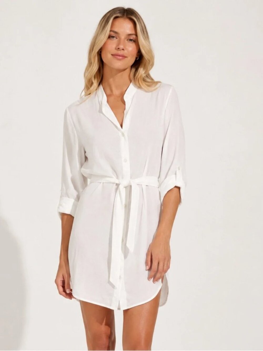 Summersalt The Effortless Shirtdress Cover-Up White L